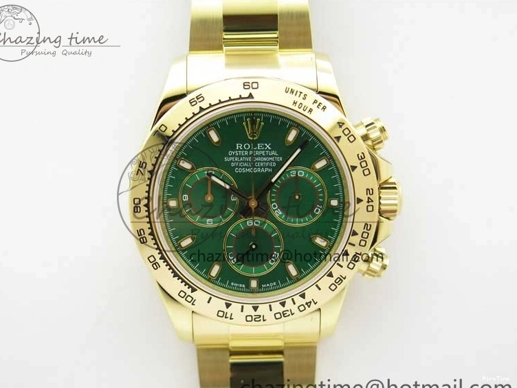 MiroTime 0302 Minimalist Daytona YG KKF 1:1 Best Edition 904L Steel Green Dial on YG Bracelet A 2451